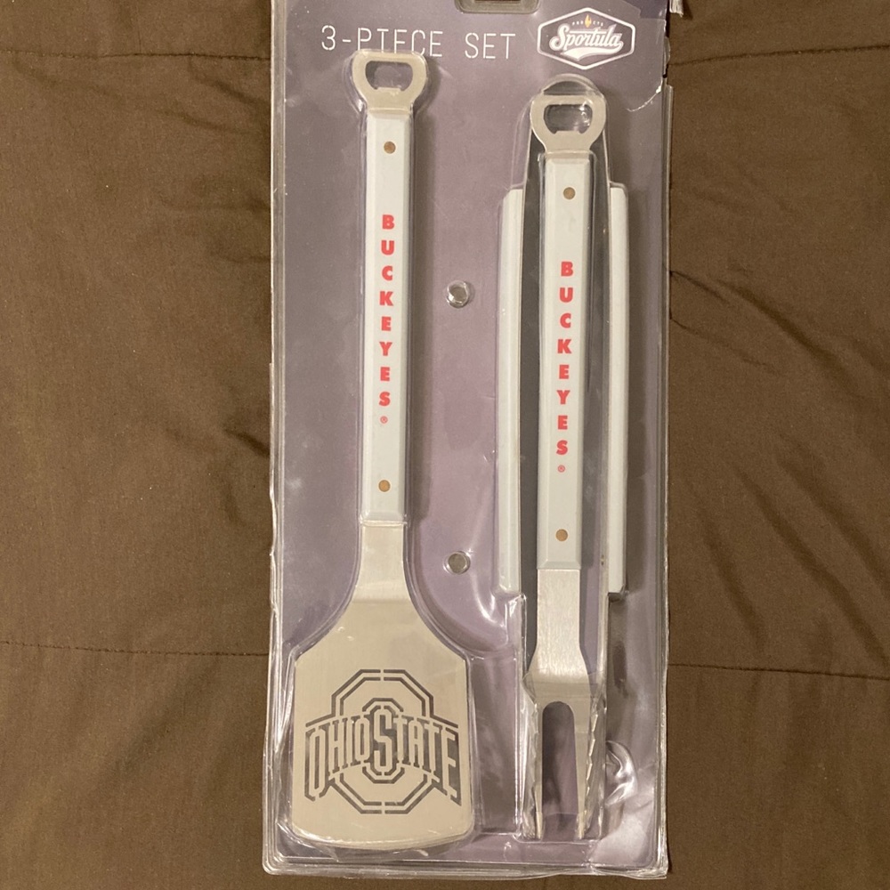 3 Pc Ohio St Buckeyes BBQ Set